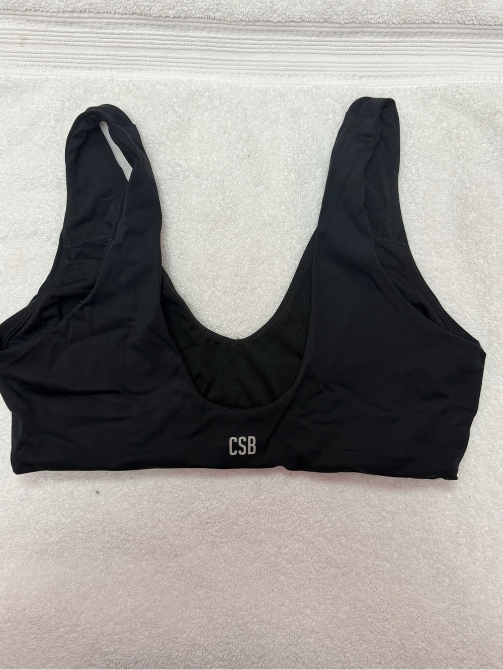 CSB Black Scoop-Back Sports Bralette